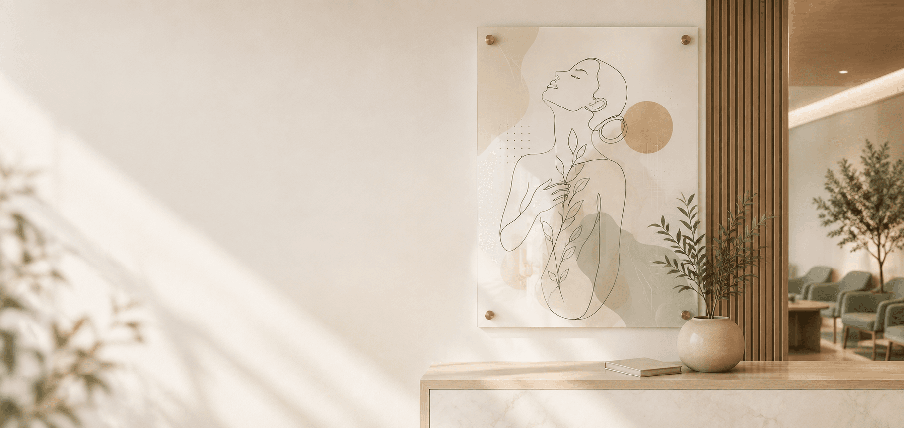 Organic Wellness acrylic medical wall art collection